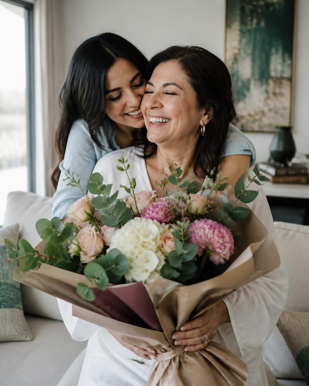 Mother receiving a meaningful gift
